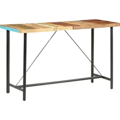 vidaXL Barbord 180x70x107 cm massivt återvunnet trä