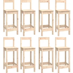 vidaXL Barmöbler 9 delar massiv furu