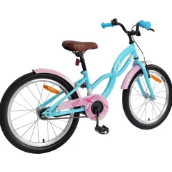 vidaXL Barncykel 18 Tum för 5-7 år gamla Ljusblå