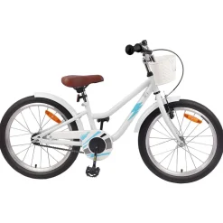 vidaXL Barncykel 18 Tum för 5-7 år gamla Vit