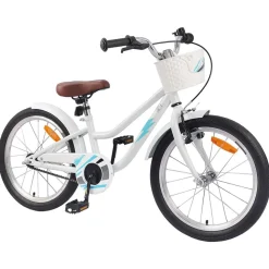 vidaXL Barncykel 18 Tum för 5-7 år gamla Vit