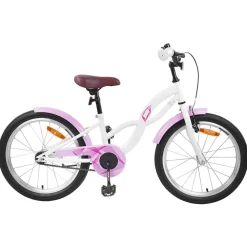 vidaXL Barncykel 18 Tum för 5-7 år gamla Vit