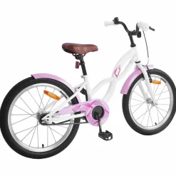 vidaXL Barncykel 18 Tum för 5-7 år gamla Vit