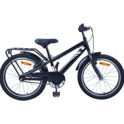 New vidaXL Barncykel 18 Tum för 5-7 år gamla Svart