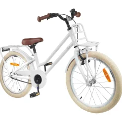 vidaXL Barncykel 18 Tum för 5-7 år gamla Vit