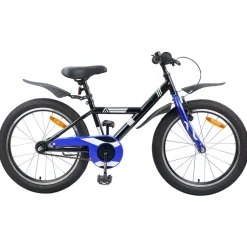 Outlet vidaXL Barncykel 18 Tum för 5-7 år gamla Svart