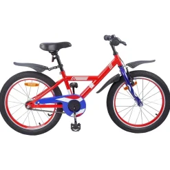 vidaXL Barncykel 18 Tum för 5-7 år gamla Röd