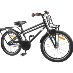 vidaXL Barncykel 18 Tum för 5-7 år gamla Svart