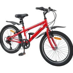 Clearance vidaXL Barncykel 20 Tum 6-Speed för 6-11 år gamla Röd
