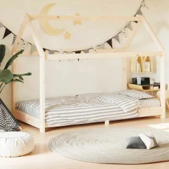 Sale vidaXL Barnsäng massiv furu 70x140 cm Brun