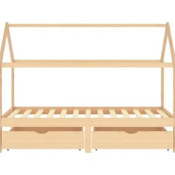 Sale vidaXL Barnsäng med lådor massiv furu 90x200 cm Brun