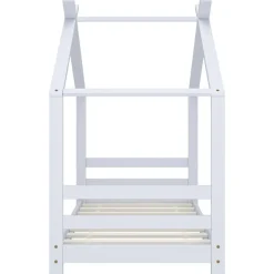 vidaXL Barnsäng vit massiv furu 70x140 cm