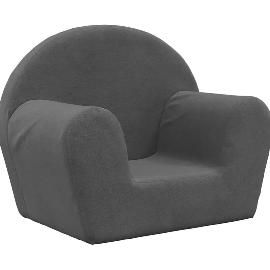 Hot vidaXL Barnsoffa mjuk plysch Antracit