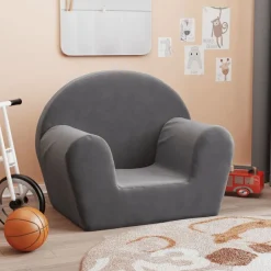 Hot vidaXL Barnsoffa mjuk plysch Antracit