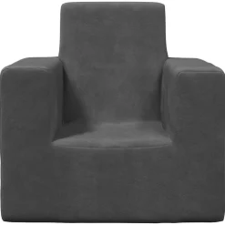 vidaXL Barnsoffa antracit mjuk plysch
