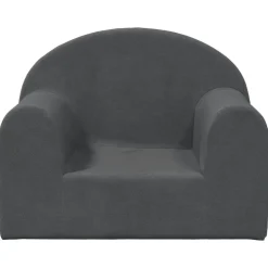 vidaXL Barnsoffa antracit mjuk plysch