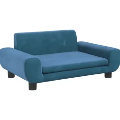 Outlet vidaXL Barnsoffa 70x45x33 cm sammet Blå