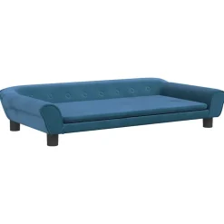 vidaXL Barnsoffa blå 100x50x26 cm sammet