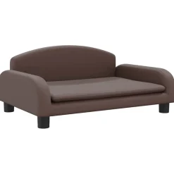 vidaXL Barnsoffa brun 70x45x30 cm konstläder