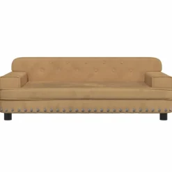 Online vidaXL Barnsoffa 90x53x30 cm sammet Brun