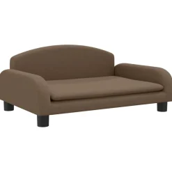 vidaXL Barnsoffa 70x45x30 cm tyg Brun