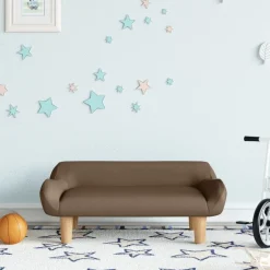 Outlet vidaXL Barnsoffa 70x40x24 cm tyg Brun