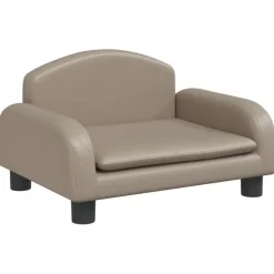 vidaXL Barnsoffa cappuccino 50x40x30 cm konstläder