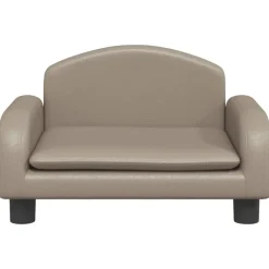vidaXL Barnsoffa cappuccino 50x40x30 cm konstläder