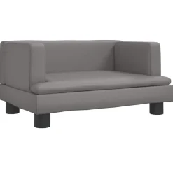 Discount vidaXL Barnsoffa 60x40x30 cm konstläder Grå