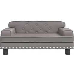 vidaXL Barnsoffa grå 70x45x30 cm konstläder