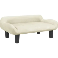 Clearance vidaXL Barnsoffa gräddvit 70x40x24 cm sammet Kräm