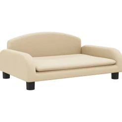 vidaXL Barnsoffa gräddvit 70x45x30 cm tyg