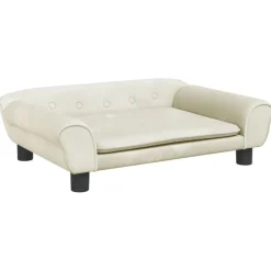 Best vidaXL Barnsoffa gräddvit 70x45x26 cm sammet Kräm