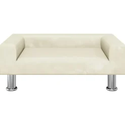 vidaXL Barnsoffa gräddvit 70x45x26,5 cm sammet