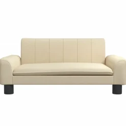 vidaXL Barnsoffa gräddvit 70x45x30 cm tyg Kräm