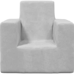 Best vidaXL Barnsoffa mjuk plysch Ljusgrå