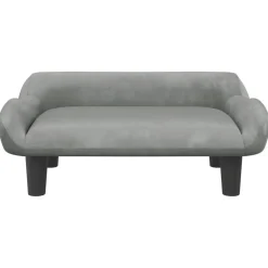 vidaXL Barnsoffa ljusgrå 70x40x24 cm sammet