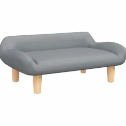vidaXL Barnsoffa ljusgrå 70x40x24 cm tyg