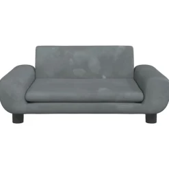 vidaXL Barnsoffa mörkgrå 70x45x33 cm sammet