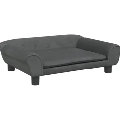 vidaXL Barnsoffa mörkgrå 70x45x26 cm sammet