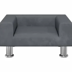 Best vidaXL Barnsoffa 50x40x26,5 cm sammet Mörkgrå