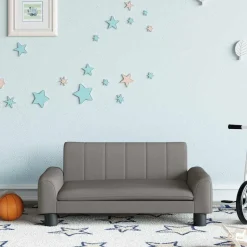 vidaXL Barnsoffa mullvadsbrun 70x45x30 cm tyg
