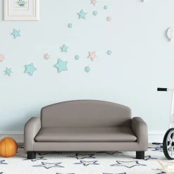 Outlet vidaXL Barnsoffa mullvadsbrun 70x45x30 cm tyg Taupe