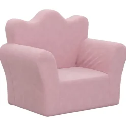 Sale vidaXL Barnsoffa mjuk plysch Rosa