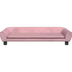 vidaXL Barnsoffa rosa 100x50x26 cm sammet