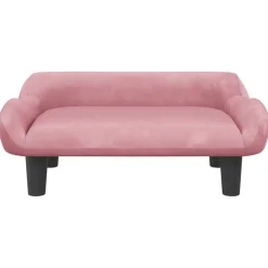 vidaXL Barnsoffa rosa 70x40x24 cm sammet
