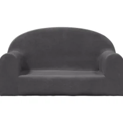 Clearance vidaXL Barnsoffa 2-sits mjuk plysch Antracit