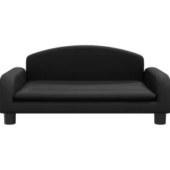 vidaXL Barnsoffa 70x45x30 cm konstläder Svart