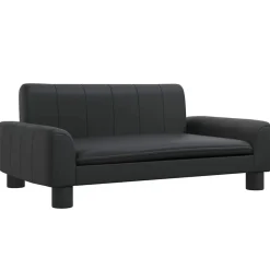 Best vidaXL Barnsoffa 70x45x30 cm konstläder Svart