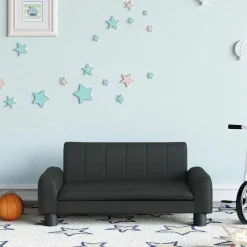 Best vidaXL Barnsoffa 70x45x30 cm konstläder Svart